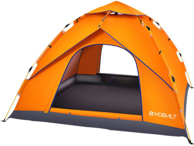 

KOBALT ® Basics 4 Season Double Door Automatic Camping Tent for 4 Persons Orange Tent - For Camping and outdoor hiking(Orange)