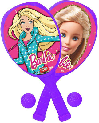 

Barbie 2 Plastic Racket & Balls Set Badminton Kit Tennis Racquet