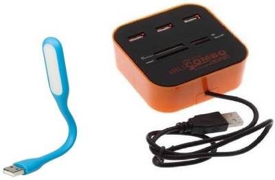 

durReey Set of Multi connectivity USB Hub with Ultra Flexible Emergency Led E6BU USB Hub, Led Light(Blue, Orange)