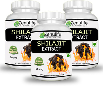 

zenulife Supplement Tribulus Terrestris, Green Coffee Bean, Moringa, Shilajit, Ashwagandha Extracts 800 mg - 60 Vegetarian Capsules Pack of 3 (180 No)(60 No)