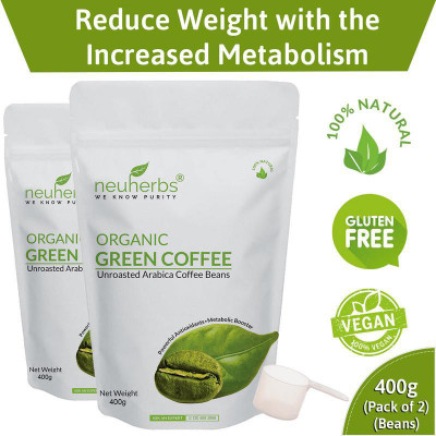

Neuherbs Organic Green Coffee Beans for Weight Loss Management ( Pack of 2)(800 g)