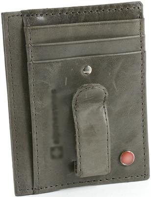 

Delma Men Grey Genuine Leather Card Holder(4 Card Slots)