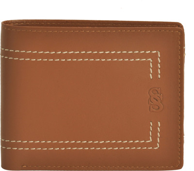 

Second Skin Men Orange Genuine Leather Wallet(10 Card Slots)
