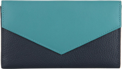 

Hide & Hues Women Blue Genuine Leather Wallet(10 Card Slots), Navy blue
