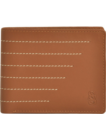 

Second Skin Men Orange Genuine Leather Wallet(10 Card Slots)