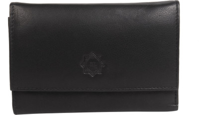 

GoLeather Women Black Genuine Leather Wallet(15 Card Slots)