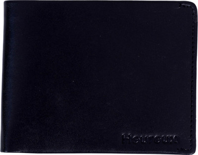 

HEUREUX Men Black Genuine Leather Wallet(5 Card Slots)