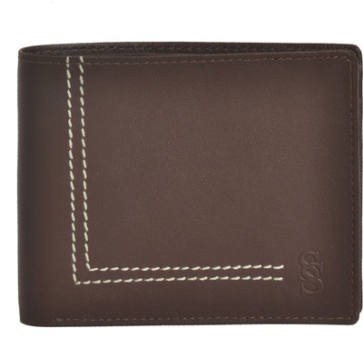

Second Skin Men Brown Genuine Leather Wallet(10 Card Slots)