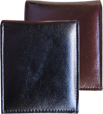 Mundkar Boys Black Artificial Leather Wallet(7 Card Slots, Pack of 2)