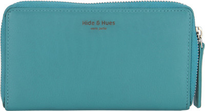 

Hide & Hues Women Blue Genuine Leather Wallet(6 Card Slots), Turquoise