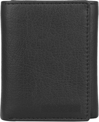 

HEUREUX Men Black Genuine Leather Wallet(5 Card Slots)