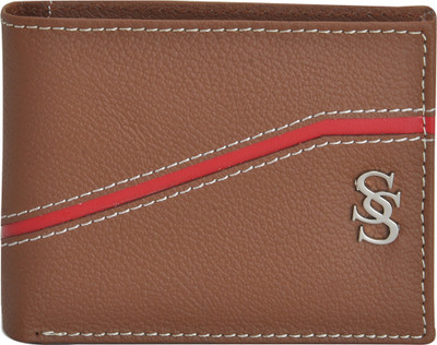 

Second Skin Men Orange Genuine Leather Wallet(10 Card Slots)