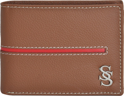 

Second Skin Men Orange Genuine Leather Wallet(10 Card Slots)