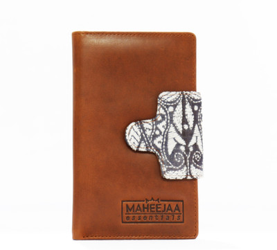 

Maheejaa Men Tan Genuine Leather Wallet(9 Card Slots)