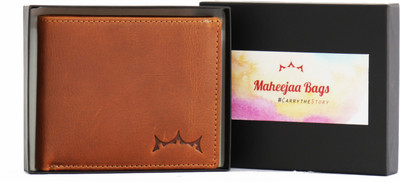 

Maheejaa Men Tan Genuine Leather Wallet(8 Card Slots)