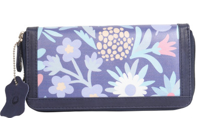 

GoLeather Women Blue Genuine Leather Wallet(12 Card Slots)
