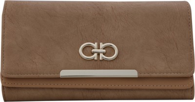 

Cidky Women Beige Artificial Leather Wrist Wallet(8 Card Slots), Trendy begie