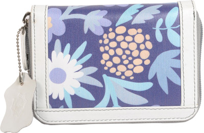

GoLeather Women White, Blue Genuine Leather Wallet(8 Card Slots), Blue;white