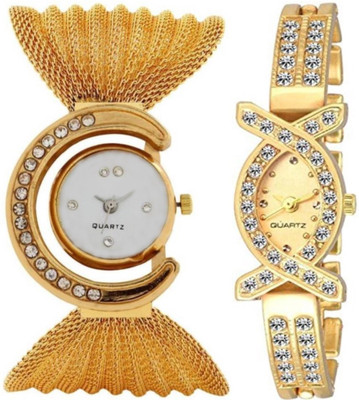 

SD SHOP New Zulla Style Queen X Model Golden Beautiful Women Watch - For Girls