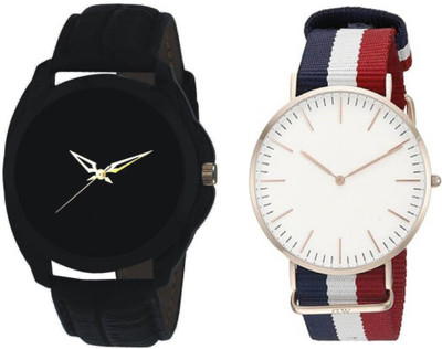 

HBM Combo pack of Gypsy Black and Red and Blue Color Strap Boy's Watch - For Men