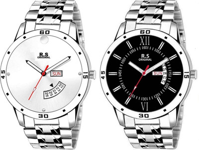 

R S Original RSO-4052 DAY AND DATE BLACK WATCH FOR MEN Watch - For Men