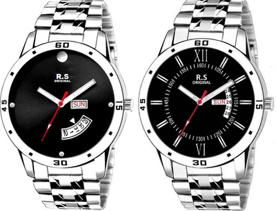 

R S Original RSO-4065 DAY AND DATE BLACK WATCH FOR MEN Watch - For Men