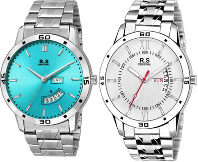 

R S Original RSO-4078 DAY AND DATE WHITE WATCH FOR MEN Watch - For Men