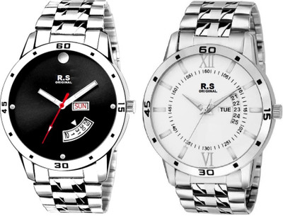 

R S Original RSO-4069 DAY AND DATE WHITE WATCH FOR MEN Watch - For Men