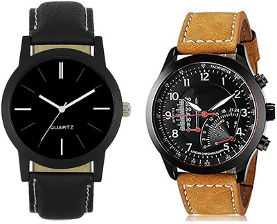 

TESLO Round Dial Comfortable Strap men's Watch Party Wedding And Wrist Watch Of Formal Watch And Look For Boy's & Men's New collection [Pack Of 2] Watch - For Men
