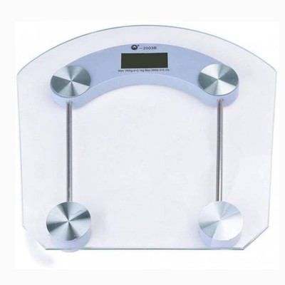 

Mezire Digital Personal Body Weighing Scale with Temperature and Battery Indicator White display 180 kg Weighing Scale Weighing Scale(Transparent)