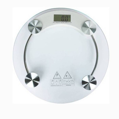 

Mezire ™Personal Health Bathroom 8MM Round Transparent Glass Step-on Activation Digital Weight Machiine Weighing Scale (White) Weighing Scale (Transparent) Weighing Scale(Transparent)