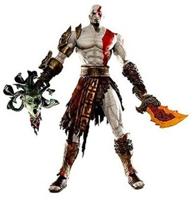 

ZenShanti NECA God of War Kratos in Golden Fleece Armor with Medusa Head Action Figure(Multicolor)