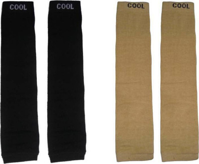 PinKit Cotton Arm Sleeve For Men & Women(Free, Black, Beige)
