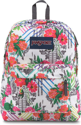 

JanSport Superbreak 25 L Backpack(White), Collage floral