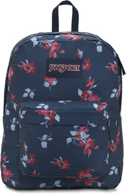 

JanSport Superbreak 25 L Backpack(Blue), Navy sweet blossom