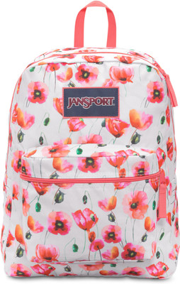 

JanSport Overexposed 25 L Backpack(White), Multi cali poppy