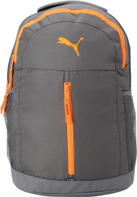 

Puma 7554703 21 L Laptop Backpack(Grey), Grey/orange