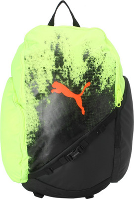 Puma 7521404 21 L Backpack(Yellow), Fizzy yellow-black-red blast