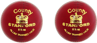 

SF COUNTY Cricket Leather Ball(Pack of 2, Red)
