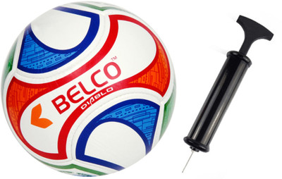 

BELCO World Cup-3 Soccer Ball With Air Pump Football - Size: (Pack of 2, Multicolor