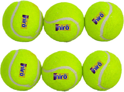 

Niro Tennis Rubber Ball Yellow/Green (Pack of 6) Tennis Ball(Pack of 6, Green)