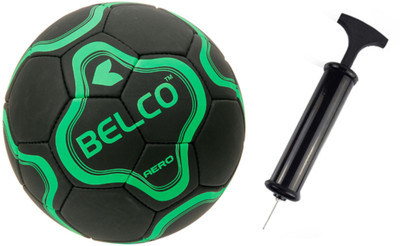 

BELCO Aero-2 Soccer Ball With Air Pump Football - Size: (Pack of 2, Multicolor, Black green
