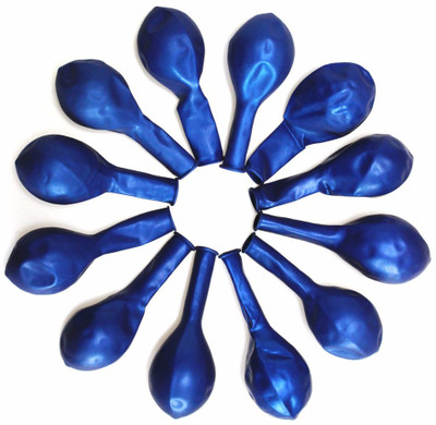 Kraft Zine Solid Pack of 200 Metallic Blue Colour Balloon Balloon(Blue, Pack of 200)