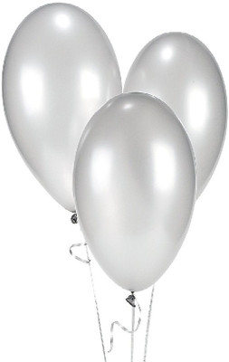 

Kraft Zine Solid Pack of 50 Metallic Silver Colour Balloon Balloon(Silver, Pack of 1)