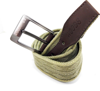 

WOODS Men Formal, Casual Green Canvas, Fabric, Synthetic Belt