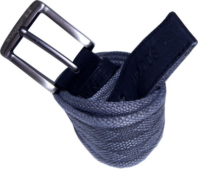 

WOODS Men Formal, Casual Grey Canvas, Fabric, Synthetic Belt
