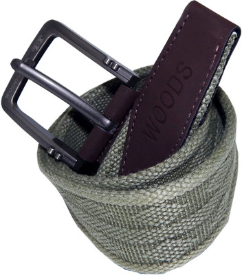 

WOODS Men Formal, Casual Grey Canvas, Fabric, Synthetic Belt