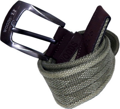 

WOODS Men Formal, Casual Grey Canvas, Fabric, Synthetic Belt