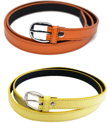 

Verceys Women Casual, Formal Yellow, Orange Artificial Leather Belt, Orange;yellow