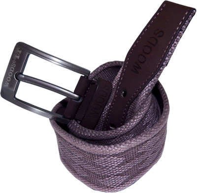 

WOODS Men Formal, Casual Purple Canvas, Fabric, Synthetic Belt, Grey